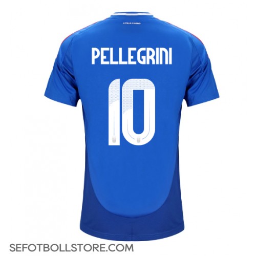 Italien Lorenzo Pellegrini #10 Replika Hemmatröja EM 2024 Kortärmad